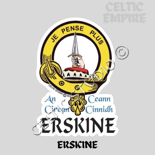 Erskine Family Clan Crest Decal | Custom Scottish Heritage Car & Laptop Stickers