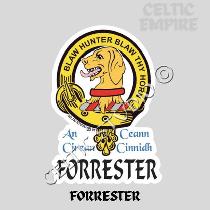 Forrester Family Clan Crest Decal | Custom Scottish Heritage Car & Laptop Stickers