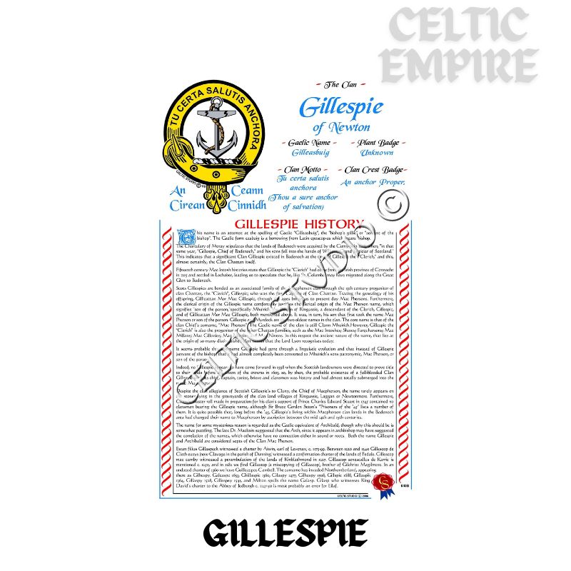 Gillespie Scottish Family Clan History