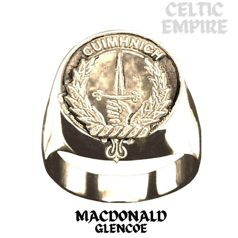 Macdonald Glencoe Scottish Family Clan Crest Ring