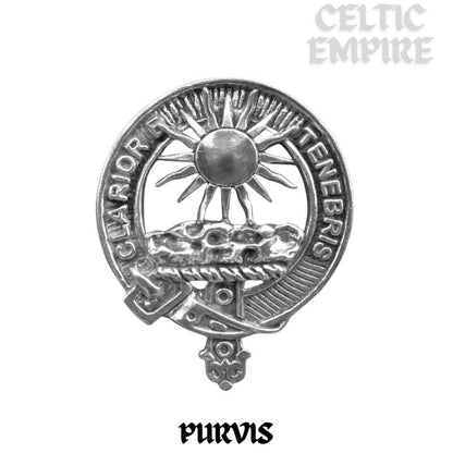 Purvis Family Clan Crest Scottish Pendant