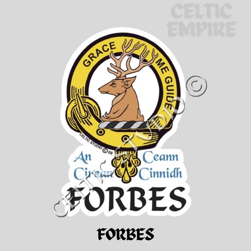 Forbes Family Clan Crest Decal | Custom Scottish Heritage Car & Laptop Stickers