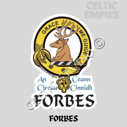 Forbes Family Clan Crest Decal | Custom Scottish Heritage Car & Laptop Stickers