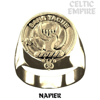 Napier  Scottish Family Clan Crest Ring Sterling Silver and Karat Gold