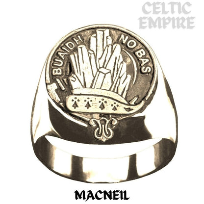 MacNeill Old Motto Scottish Family Clan Crest Ring