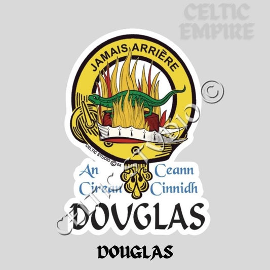 Douglas Family Clan Crest Decal | Custom Scottish Heritage Car & Laptop Stickers