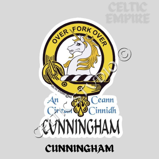 Cunningham Family Clan Crest Decal | Custom Scottish Heritage Car & Laptop Stickers