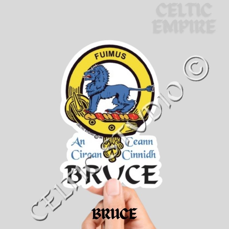 Bruce Family Clan Crest Decal | Custom Scottish Heritage Car & Laptop Stickers