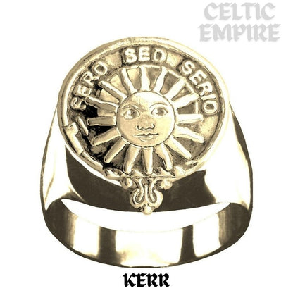 Kerr Scottish Family Clan Crest Ring Sterling Silver and Karat Gold