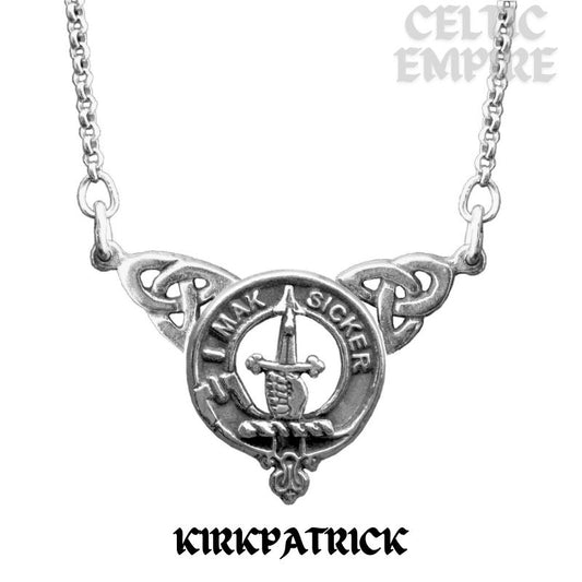 Kirkpatrick Family Clan Crest Double Drop Pendant