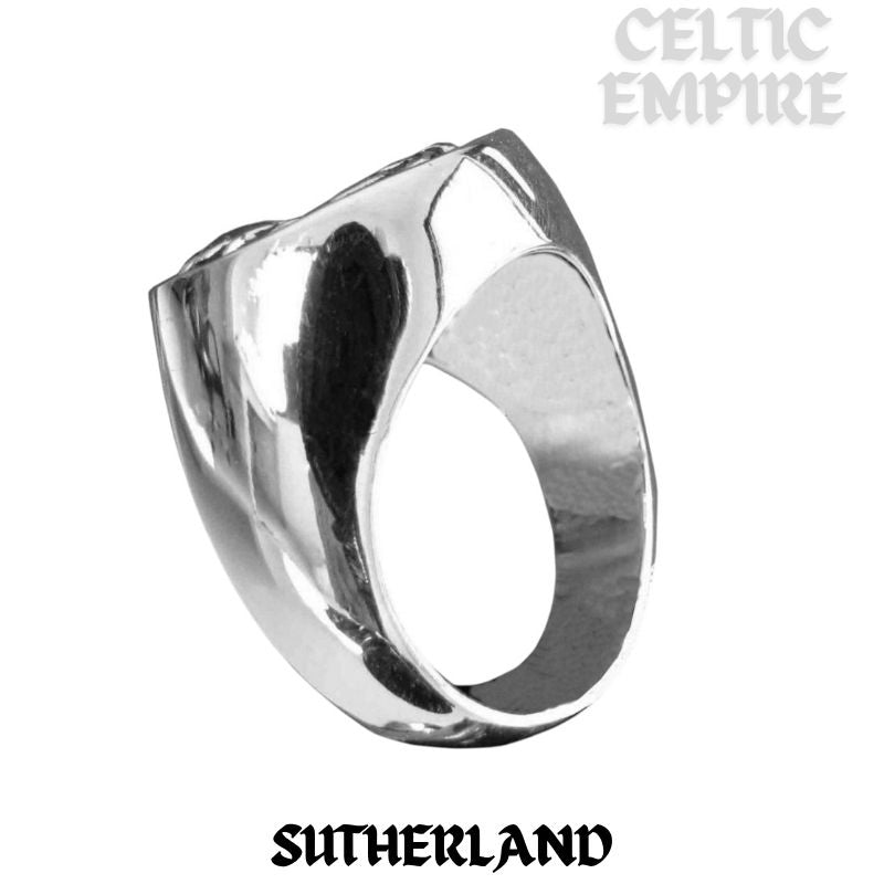 Sutherland Scottish Family Clan Crest Ring Sterling Silver and Karat Gold