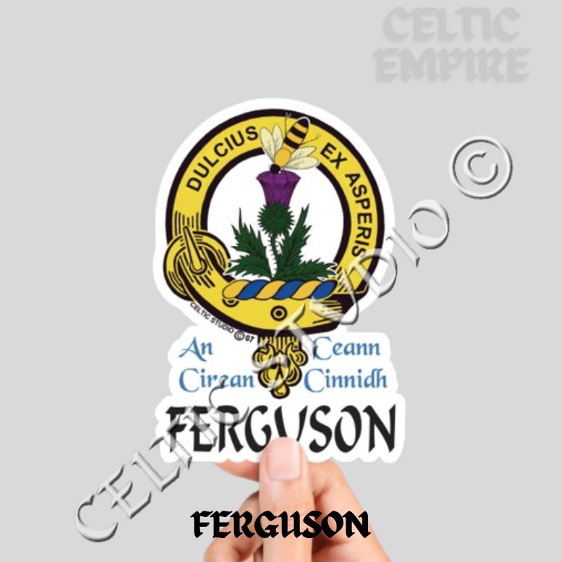 Ferguson Family Clan Crest Decal | Custom Scottish Heritage Car & Laptop Stickers