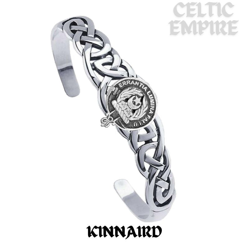 Kinnaird Family Clan Crest Celtic Cuff Bracelet