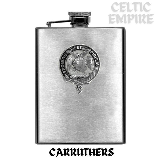 Carruthers Family Clan Crest Scottish Badge Stainless Steel Flask 8oz