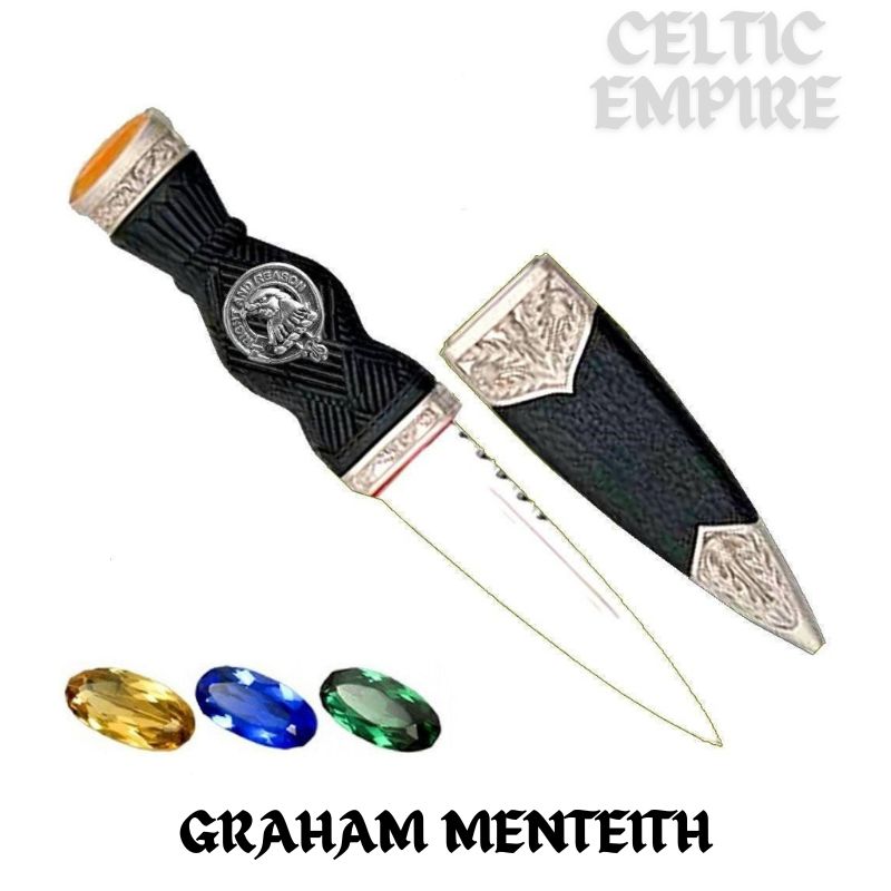 Graham (Menteith) Family Clan Crest Sgian Dubh, Scottish Knife