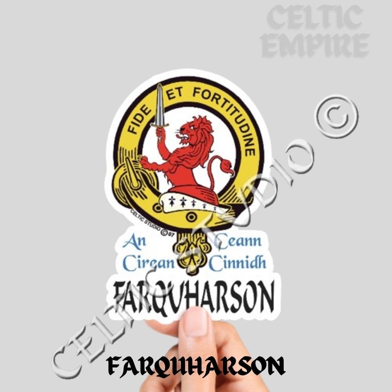 Farquharson Family Clan Crest Decal | Custom Scottish Heritage Car & Laptop Stickers