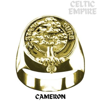 Cameron Scottish Family Clan Crest Ring  ~  Sterling Silver and Karat Gold