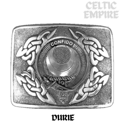 Durie Family Clan Crest Interlace Kilt Belt Buckle