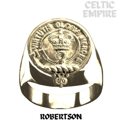 Robertson Scottish Family Clan Crest Ring  Sterling Silver and Karat Gold