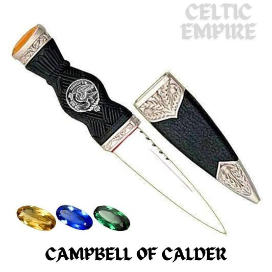 Campbell Calder Family Clan Crest Sgian Dubh, Scottish Knife