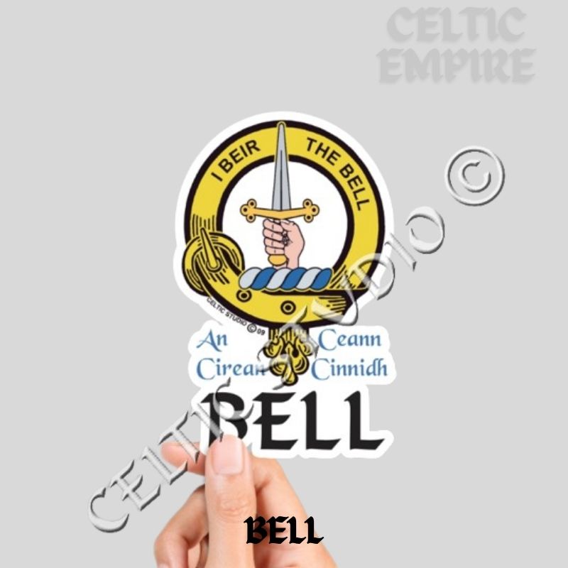 Bell Family Clan Crest Decal | Custom Scottish Heritage Car & Laptop Stickers