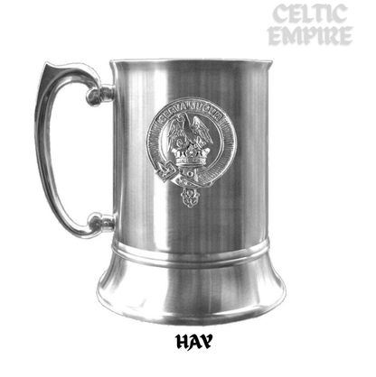 Hay Scottish Family Clan Crest Badge Tankard