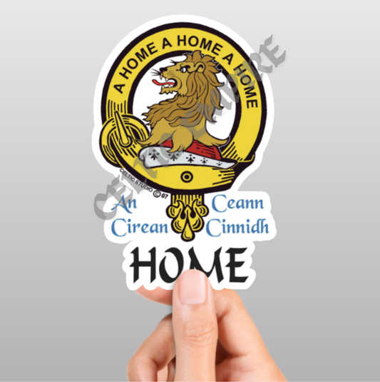 Home Family Clan Crest Decal | Custom Scottish Heritage Car & Laptop Stickers
