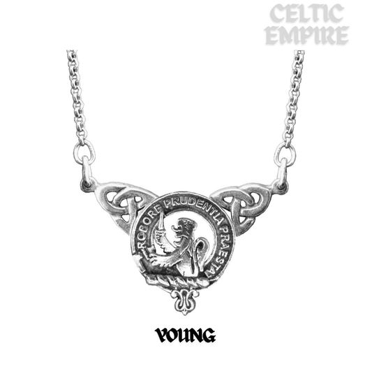 Young Family Clan Crest Double Drop Pendant