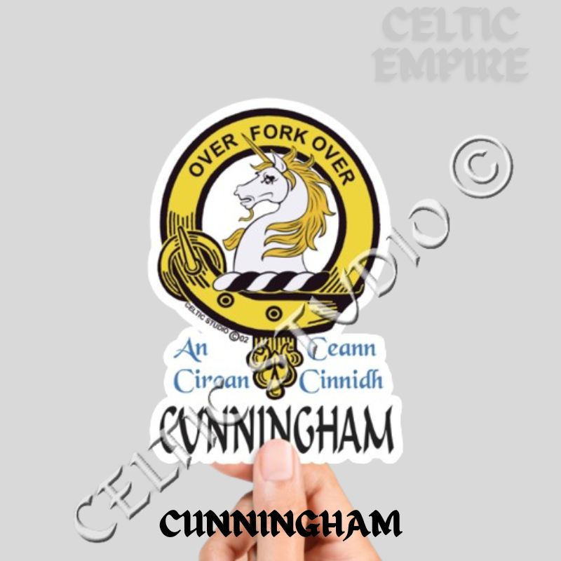 Cunningham Family Clan Crest Decal | Custom Scottish Heritage Car & Laptop Stickers