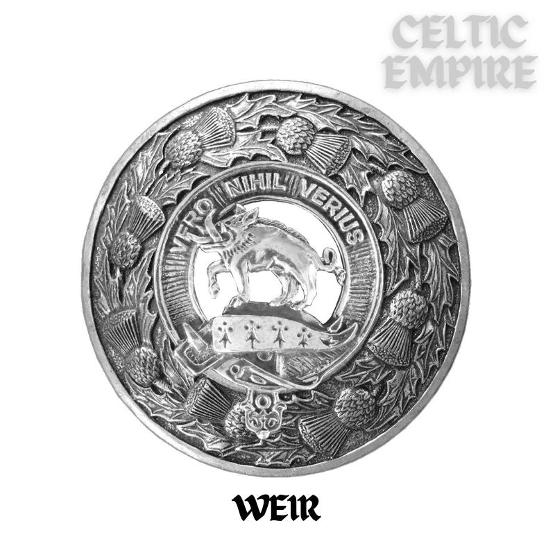 Weir  Family ClanBadge Scottish Plaid Brooch