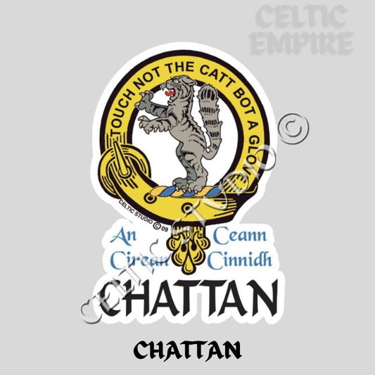 Chattan Family Clan Crest Decal | Custom Scottish Heritage Car & Laptop Stickers
