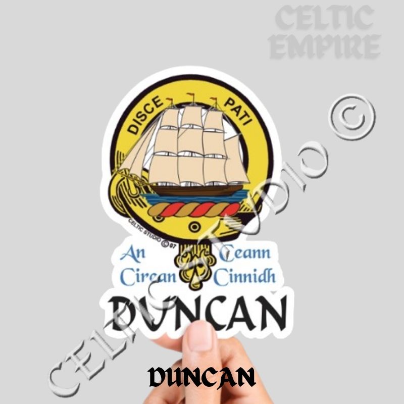 Duncan Family Clan Crest Decal | Custom Scottish Heritage Car & Laptop Stickers