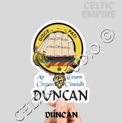 Duncan Family Clan Crest Decal | Custom Scottish Heritage Car & Laptop Stickers