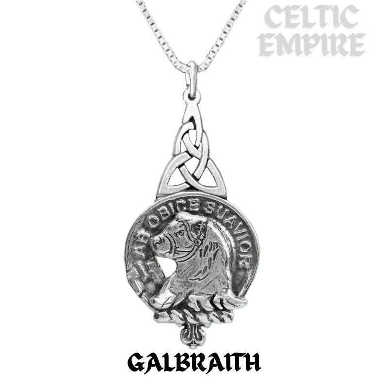 Galbraith Family Clan Crest Interlace Drop Pendant