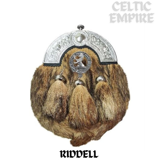 Riddell Scottish Family Clan Crest Badge Dress Fur Sporran