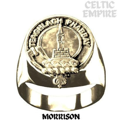Morrison Scottish Family Clan Crest Ring  ~  Sterling Silver and Karat Gold