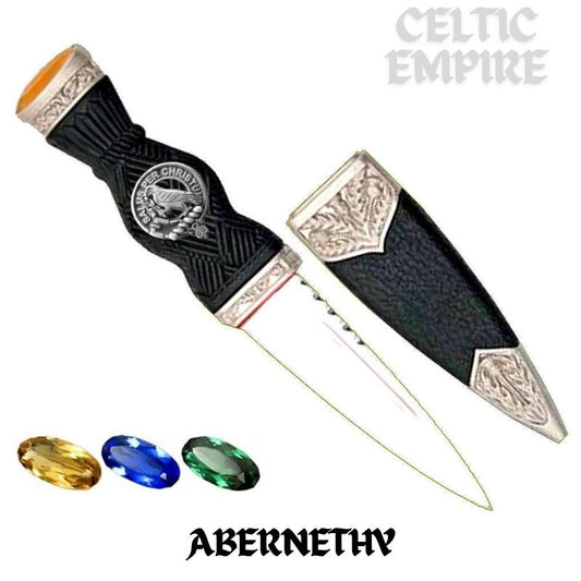 Abernethy Family Clan Crest Sgian Dubh, Scottish Knife