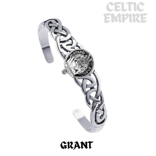 Grant Family Clan Crest Celtic Cuff Bracelet