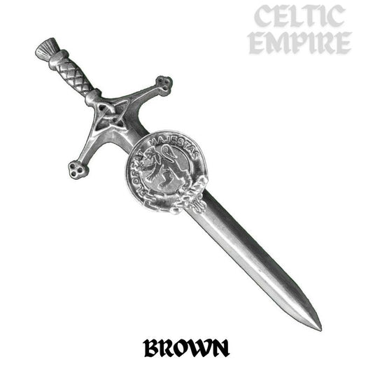 Brown Family Clan Crest Kilt Pin, Scottish Pin