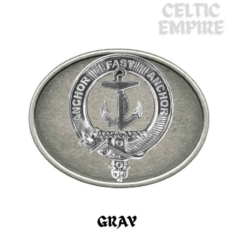 Gray Family Clan Crest Regular Buckle