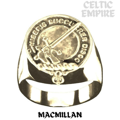 MacMillan Scottish Family Clan Crest Ring Sterling Silver and Karat Gold