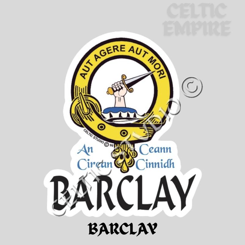 Barclay Family Clan Crest Decal | Custom Scottish Heritage Car & Laptop Stickers