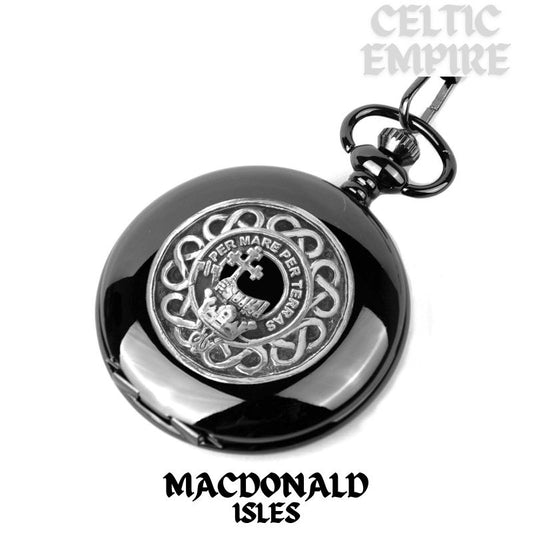 MacDonald Isles Scottish Family Clan Crest Pocket Watch
