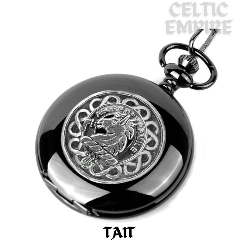 Tait Scottish Family Clan Crest Pocket Watch