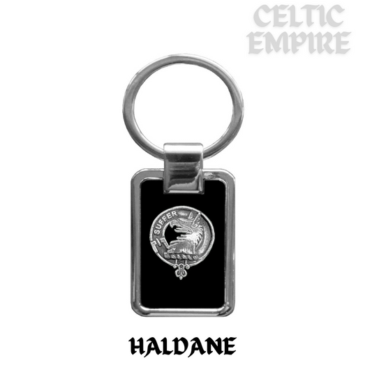 Haldane Family Clan Black Stainless Key Ring