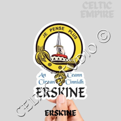 Erskine Family Clan Crest Decal | Custom Scottish Heritage Car & Laptop Stickers