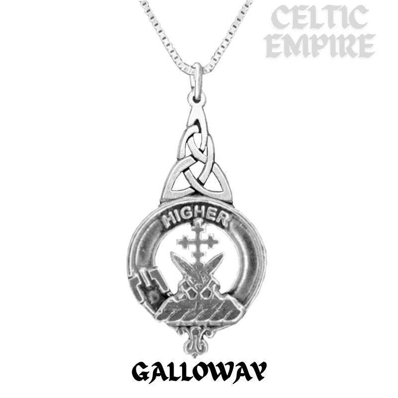 Galloway Family Clan Crest Interlace Drop Pendant