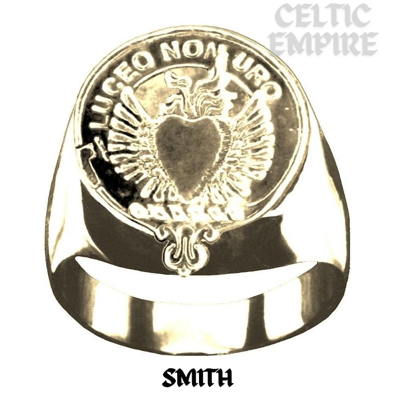 Smith Family Clan Crest Ring Sterling Silver and Karat Gold