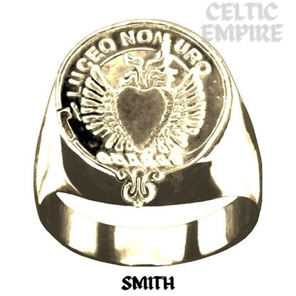 Smith Family Clan Crest Ring Sterling Silver and Karat Gold