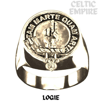 Logie Scottish Family Clan Crest Ring GC100